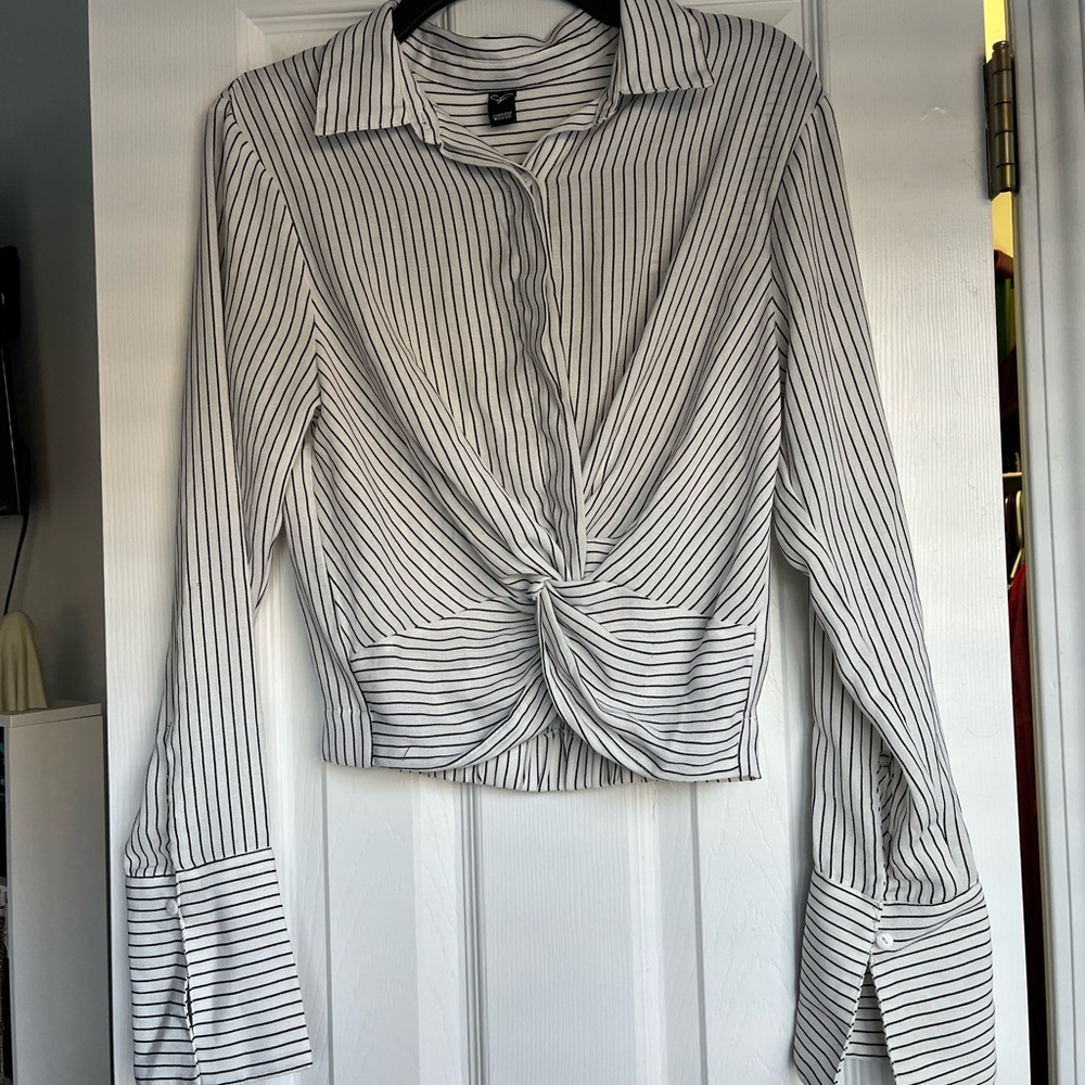 Windsor Black and White Striped Blouse
